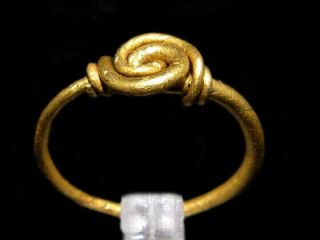 Extremely Rare,  Celtic Period,  Gold Spiral Ring,  Wearable And Intact,
