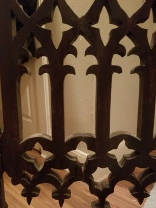 J.  W.  Meeks antique hand carved parlor chair Gothic Revival circa 1800 ' s 6