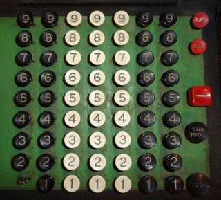 Rc Allen Business Machine Typewriter Keys Number Vintage