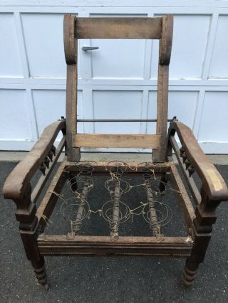 Antique Morris Chair Recliner Needs Ulphostering