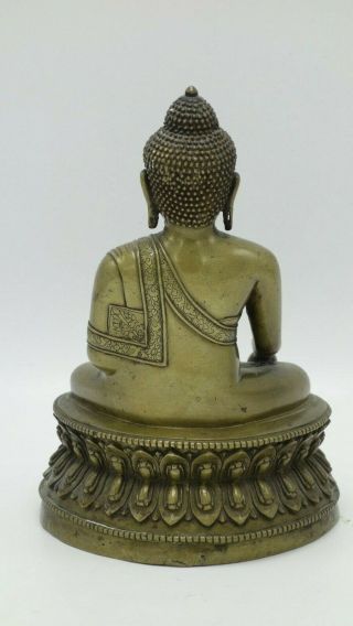 Antique Chinese /Tibetan Carved Bronze Buddha Statue 3