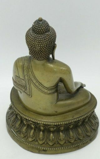 Antique Chinese /Tibetan Carved Bronze Buddha Statue 5