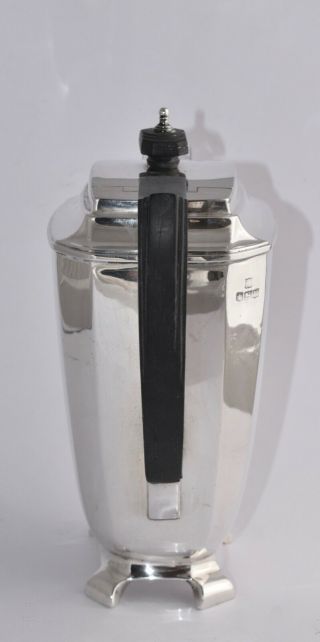 711g - Smart Art Deco Sterling Silver Coffee Pot - Cooper Bros,  1939,  950ml 2
