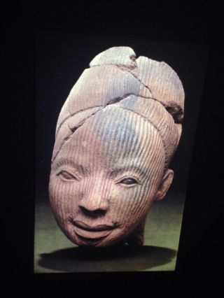 Owo " Terracotta Head 15th C " Nigeria African Tribal Art 35mm Vintage Slide