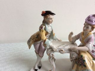 volkstedt dresden germany sitzendorf seldom porcelain figurine Playing cards 3