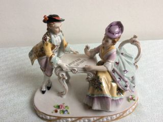 volkstedt dresden germany sitzendorf seldom porcelain figurine Playing cards 7