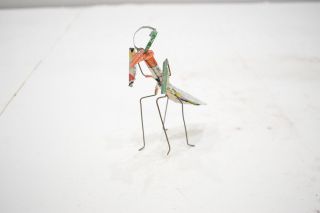 African Folk Art Toy Praying Mantis Recycled Tin Can Praying Mantis Tanzania Toy