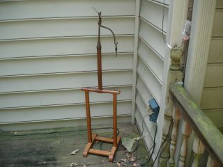 An Extremely Rare,  Standing Rush Lamp,  Reading Chair Height,  Rare Counter Balanc