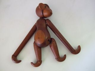Vintage Kay Bojesen Danish Teak Articulated Monkey