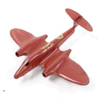 1947 Boomaroo Meteor Jet Aeroplane Vintage Tin Model Toy Plane 209