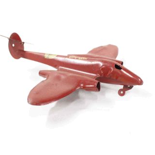 1947 Boomaroo Meteor Jet Aeroplane Vintage Tin Model Toy Plane 209 2