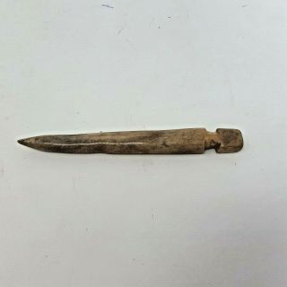 Antique Bone Native American Arrow Or Spear Head Hand Made Patina Western