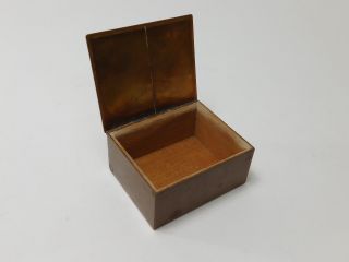 Vintage Tiffany & Company Bronze Wedding Memory Hope Chest Ring Box 1940 ' s M25 5