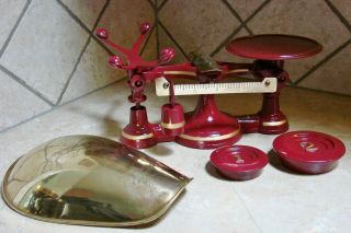 Rare Antique No.  4 John Chatillon & Sons Candy Scale Restored Scales Vintage 12