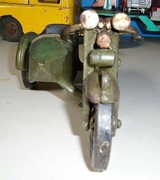 BIG HUBLEY CAST IRON POLICE MOTORCYCLE COMPLEAT W.  SIDE CAR & 2 POLICE RIDERS 6