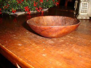 An Early,  South East Pennsylvania Miniature Rosewood,  Footed,  Toddlers Bowl