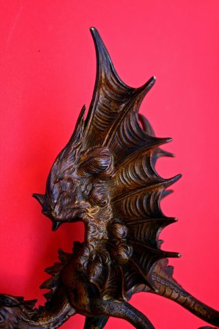 ANTIQUE FRENCH BRONZE DRAGON - unique Game of Thrones fan gift 6