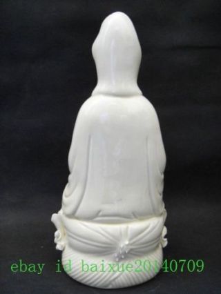 Chinese old dehua white porcelain goddess Guanyin Buddha Kwan - yin statue d01 2