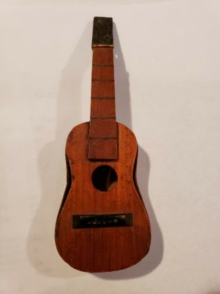 Vintage Wooden Guitar - Folkart 6 1/2 "
