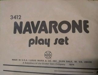 BATTLE of NAVARONE GIANT PLAYSET MARX 3412BATTLE GROUND BOX 1974 2