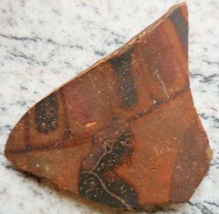 FINE ANCIENT GREEK PAINTED POTTERY FRAGMENT MALE FIGURE 500BC FOUND FRANCE 4