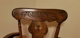 antique solid wood rocking chair 3