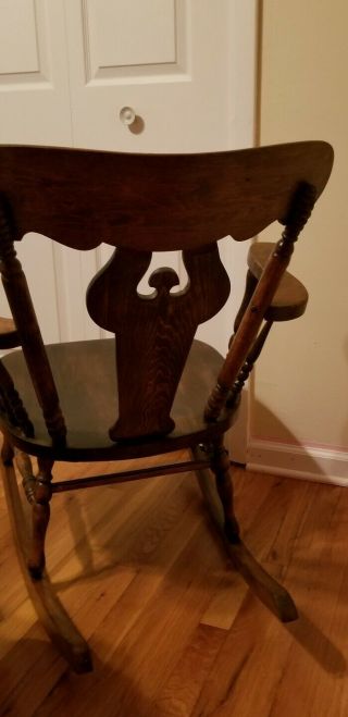 antique solid wood rocking chair 4