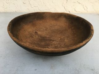 Primitive Hand Made Wooden Mixing Bowl