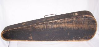 Antique G&b Wood Coffin Fiddle Violin Case W/inserts