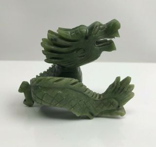 Carved,  Green Jade / Jadeite Dragon Figurine,  Model,  Chinese,  Japanese,  Asian