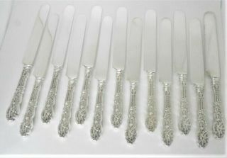 13 Sterling - Handled 9 1/2 " Knives By Gorham,  " Versailles " Pattern