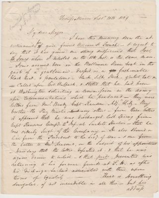 1829 Fortress Monroe Va Letter - Maj.  Kirby - Great Content Re An Army Deserter