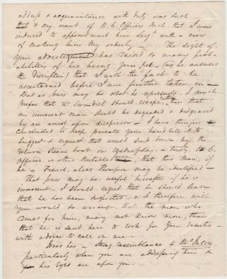 1829 FORTRESS MONROE VA LETTER - MAJ.  KIRBY - GREAT CONTENT RE AN ARMY DESERTER 2