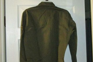 Post WWII US Army Corporal 1947 Herringbone Shirt Jacket w/ Service No.  F 2040 3