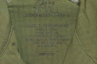 Post WWII US Army Corporal 1947 Herringbone Shirt Jacket w/ Service No.  F 2040 8