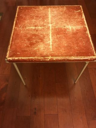 Vintage Folding Table / Card Table With Wear Patterns.