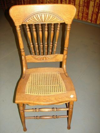 1 Antique Pressed Back Chair