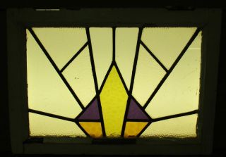 OLD ENGLISH LEADED STAINED GLASS WINDOW Abstract Sunrise 22 