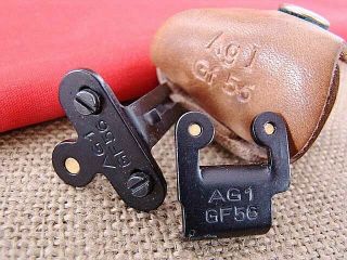 Swedish Ag42 Ljungman Auxillary Sights W/leather Case Cal 6.  5 Swedish Mauser