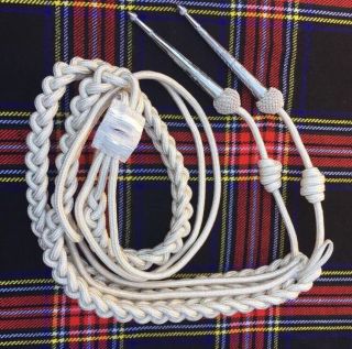 British Army Shoulder Aiguillette Silver Wire/army Aiguillette Silver Wire Cord