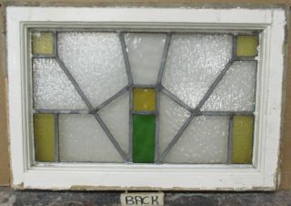 OLD ENGLISH LEADED STAINED GLASS WINDOW Funky Geometric Design 22 