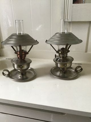 Unusual Vintage Wee Willy Winky Oil Lamps Freestanding / Wall Hanging