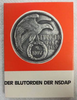 1985 Collector Reference Book Der Blutorden German Blood Order Medal Recipients