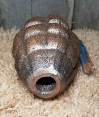 Vintage Military Hand Grenade Practice Blank Dummy Cast Iron Fuze M228 Pull Pin 5
