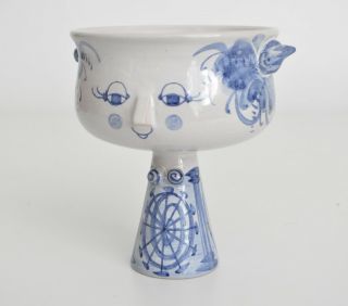 Wiinblad Eva Vtg Mid Century Danish Modern Ceramic Pottery Girl Bowl Sculpture 4