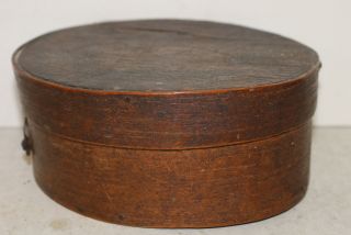 18,  Early 19th Century Shaker Type Box,  One Finger,  Rose - Head Nails,  Old Varnish