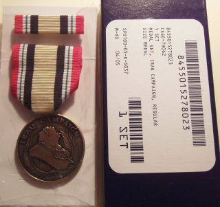 Iraq Campaign Military Medal Set In Gi Issue Box