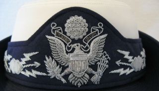 Vintage WWII USAF Eagle Badge Cap Uniform Womans Dress Service Hat 3
