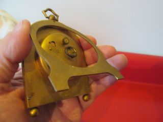 Antique Miniature FIGURAL BIRD CAGE w/ PARROT - DESK CLOCK - - SWISS 6