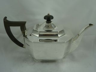 Smart Art Deco Solid Silver Tea Pot,  1943,  734gm